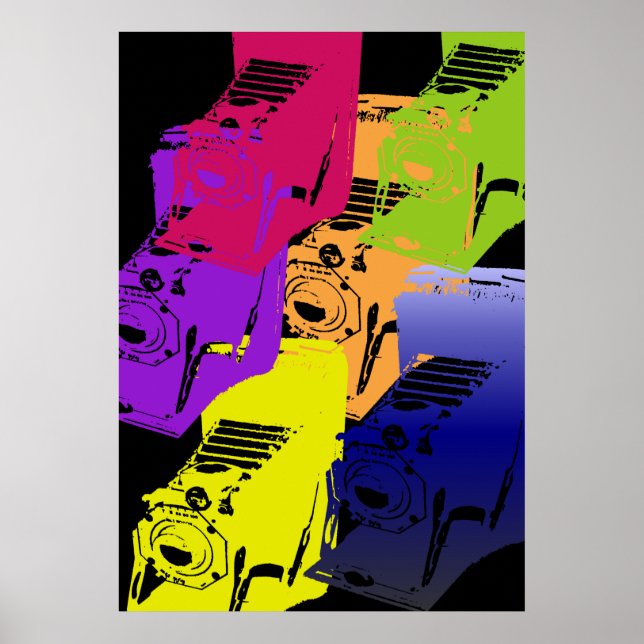 Poster la caméra - sombre (Devant)