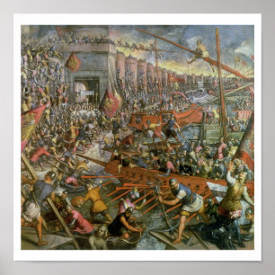 Poster La capture de Constantinople en 1204 (huile sur ca