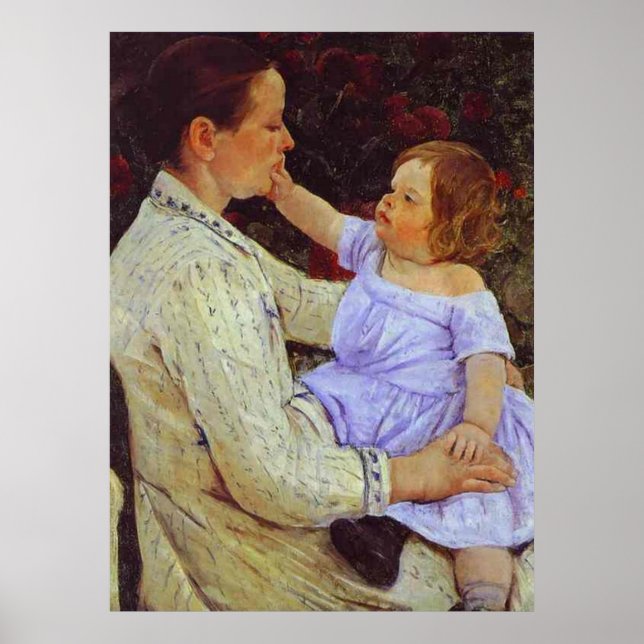 Poster La Caresse de l'enfant. c. 1890, Mary Cassatt (Devant)