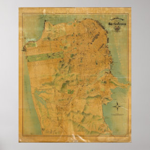 Poster La carte de chevalier de San Francisco