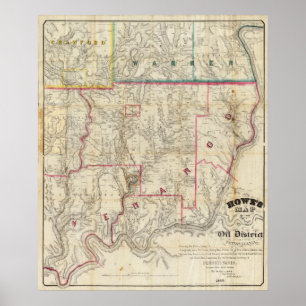 Poster La carte de Howe du district pétrolier de Pennsylv