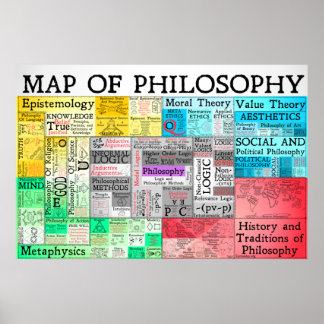 Poster La carte de l'affiche de philosophie