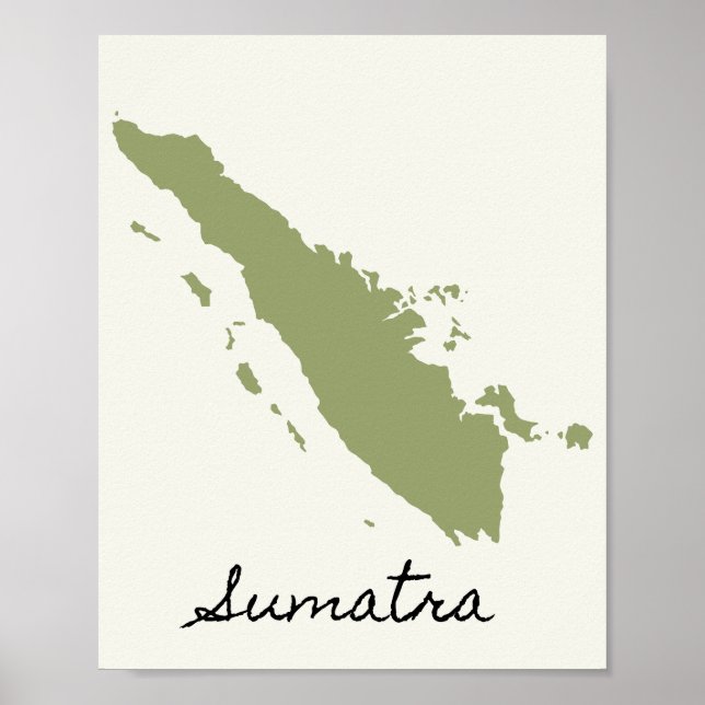 Poster La carte de Sumatra (Devant)