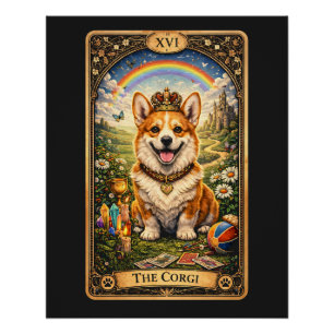 Poster La carte de tarot Corgi