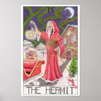 Poster La carte de tarot de l'Ermite
