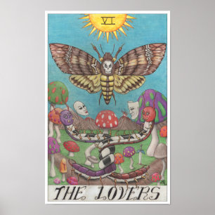 Poster La carte de tarot des Amoureux