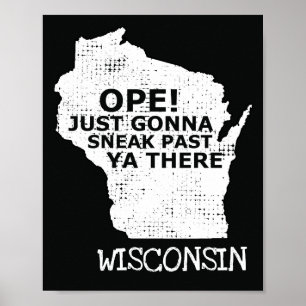 Poster La carte du Wisconsin Ope Sneak dit :
