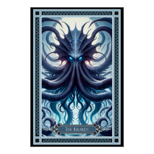 Poster La carte Kraken Tarot