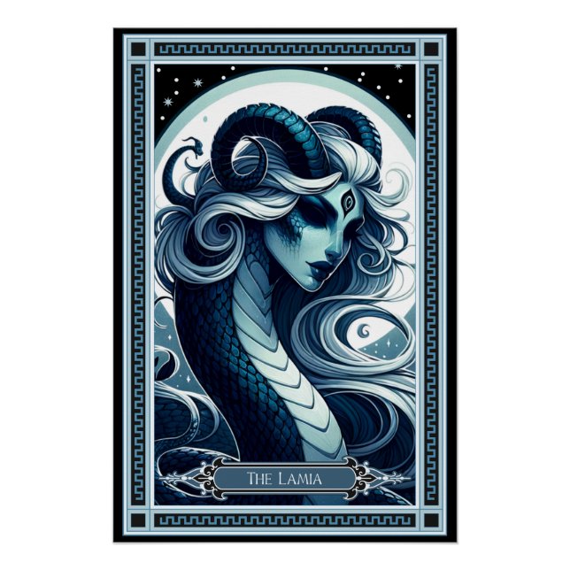 Poster La carte Lamia Tarot (Devant)