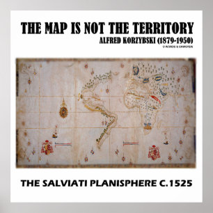 Poster La Carte N'Est Pas Le Territoire Salviati Planisph