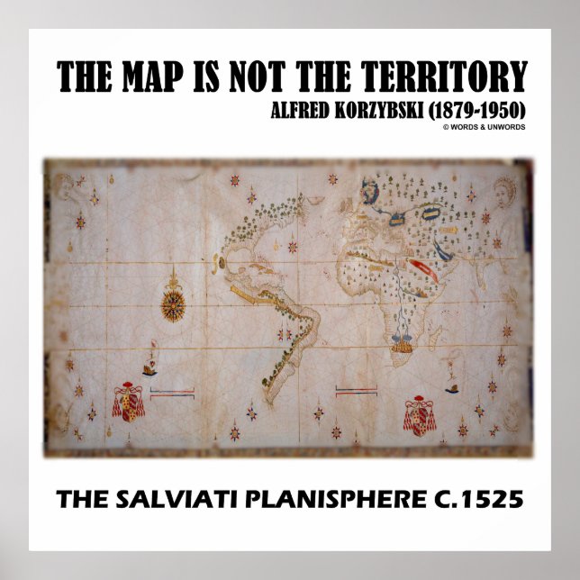 Poster La Carte N'Est Pas Le Territoire Salviati Planisph (Devant)