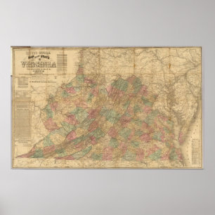 Poster La carte officielle de Lloyd de l'état de Virgini