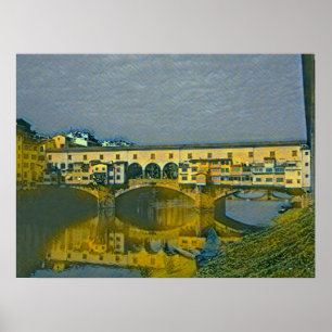 Poster La carte Ponte Vecchio