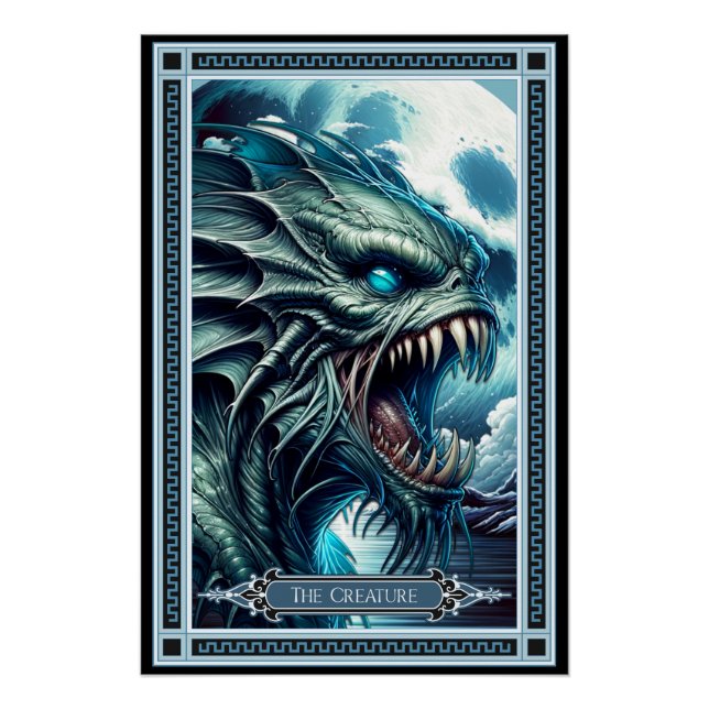Poster La carte Tarot Créature (Devant)