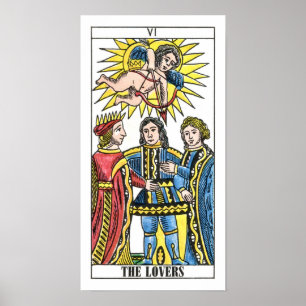 Poster La carte Tarot Lovers