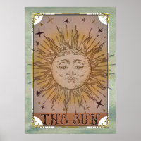 La carte Tarot Vintage Sun Art céleste
