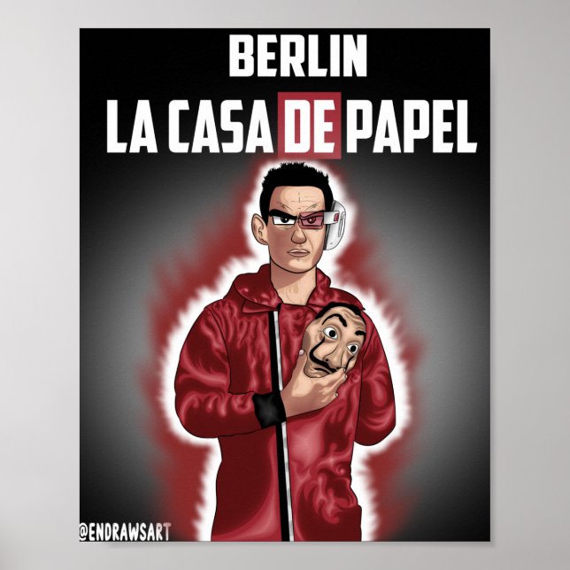 POSTER LA CASA DE PAPEL - MONEY HEIST - BERLIN COVERART (Devant)