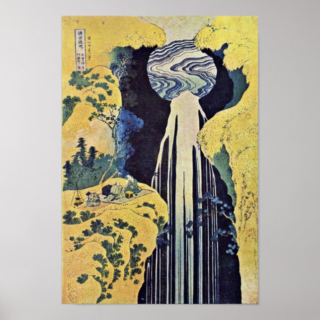 Poster La Cascade D'Amida Derrière La Route Kiso (De (Devant)