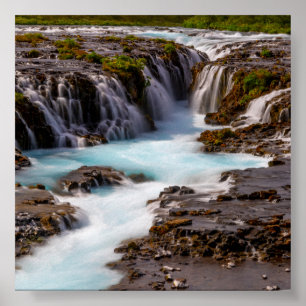 Poster La cascade de Bruararfoss en Islande