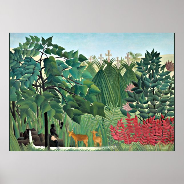 Poster La cascade d'Henri Rousseau (Devant)