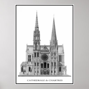 POSTER LA CATHÉDRALE DE CHARTRES