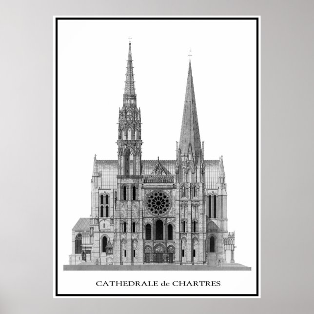 POSTER LA CATHÉDRALE DE CHARTRES (Devant)