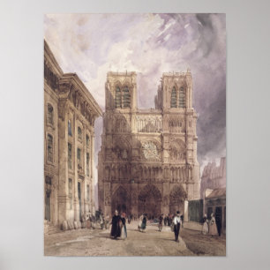 Poster La cathédrale de Notre Dame, Paris, 1836