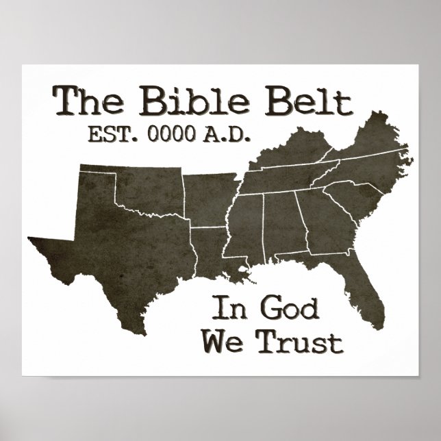 Poster La Ceinture Biblique En Dieu Nous Croyons À L'Affi (Devant)