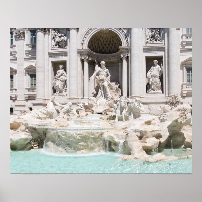 Poster La célèbre fontaine de Trevi, Rome, Italie (Devant)