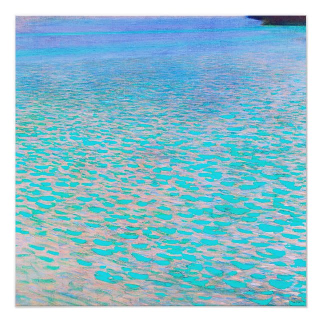 Poster La célèbre peinture de Gustav Klimt's Attersee. (Devant)