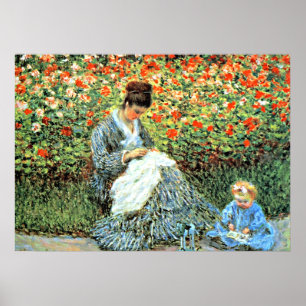 Poster La célèbre peinture de Monet : Camille Monet et l'