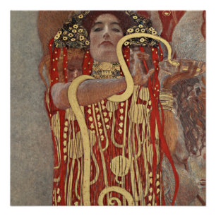 Poster La célèbre peinture Hygieia de Gustav Klimt.