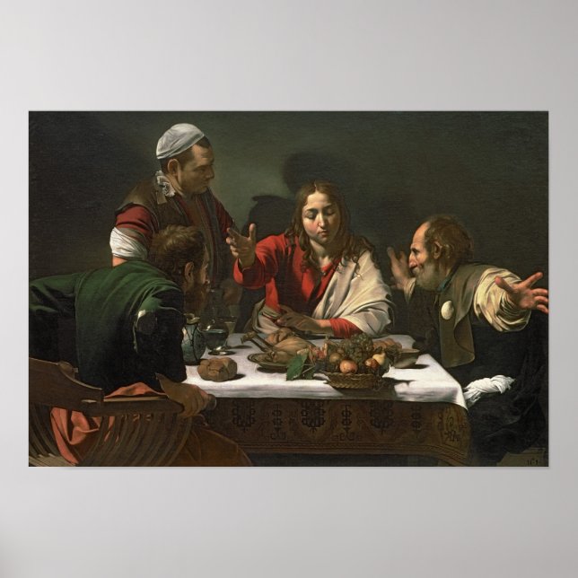 Poster La Cène à Emmaüs, 1601 (Devant)