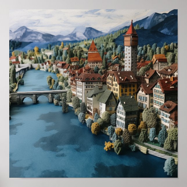 Poster La charmante ville de Luzern #4 (Devant)