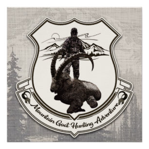 Poster La chasse à la chèvre de montagne