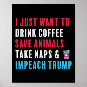 Poster La Chemise Trump Résiste À Empêcher Trump Coffee A