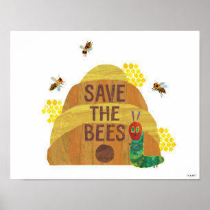 Poster La chenille affamée   Sauvez les abeilles