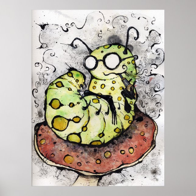 Poster La chenille Mako Vaping (Devant)