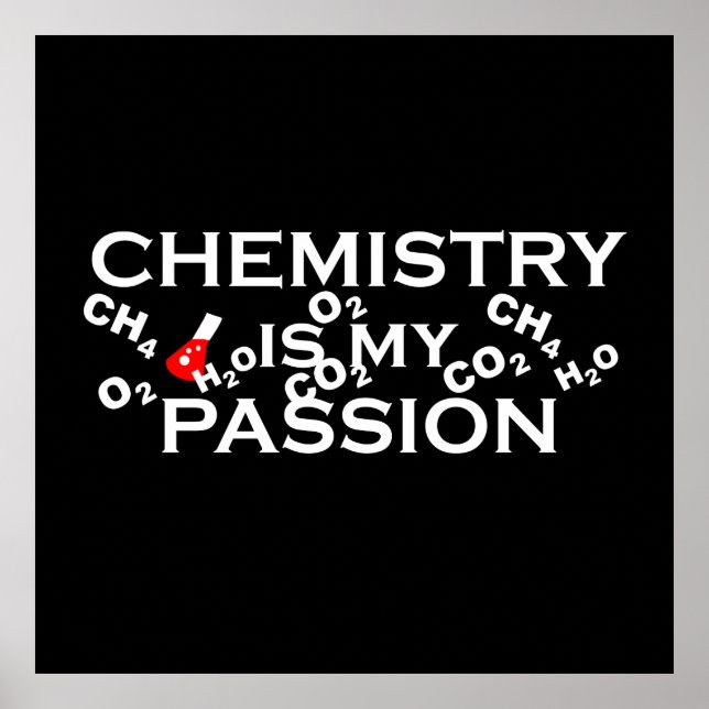 Poster la chimie est ma passion drôle les citations de ch (Devant)