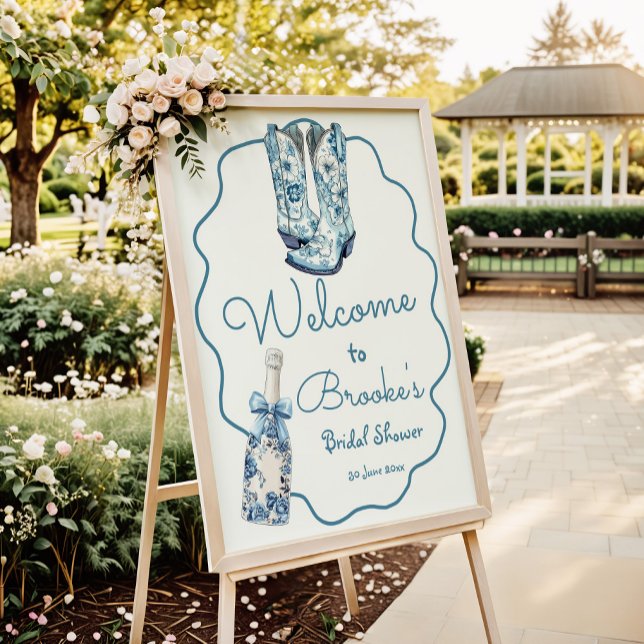 Poster La Chinoiserie Boots et Bubbly Fête des mariées We (Créateur téléchargé)
