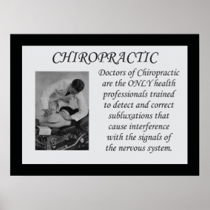 Poster La chiropractie corrige l'affiche de citation de