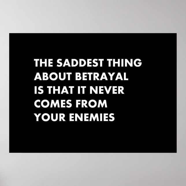 Poster La chose la plus triste à propos de la trahison es (Devant)