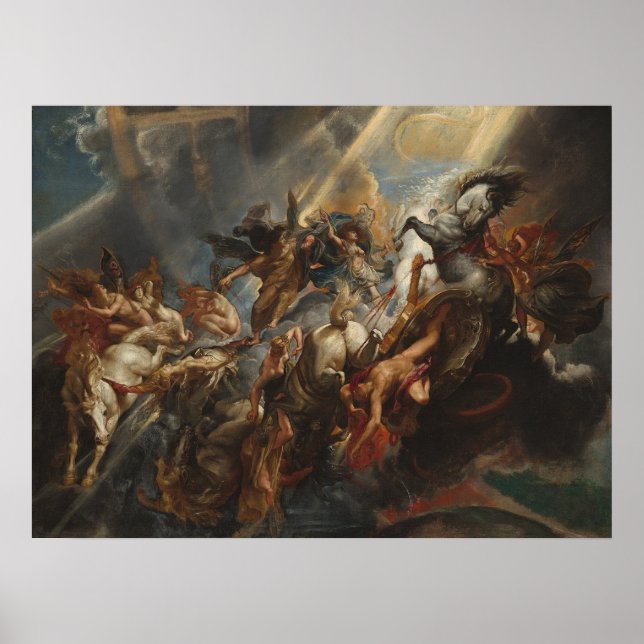 Poster La chute de Phaeton - Rubens Mythologie Art Imprim (Devant)