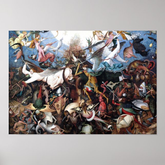 Poster La chute des anges rebelles par Pieter Bruegel (Devant)