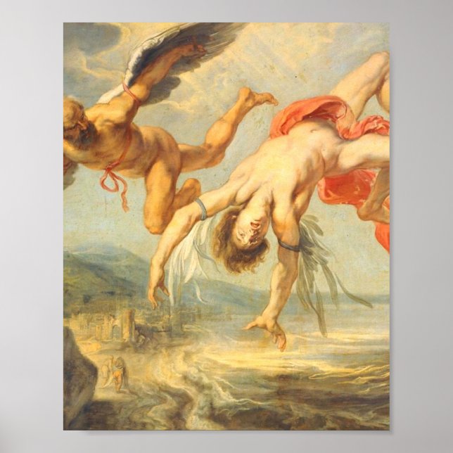 Poster La Chute D'Icarus Par Jacob Peter Gowy (Devant)