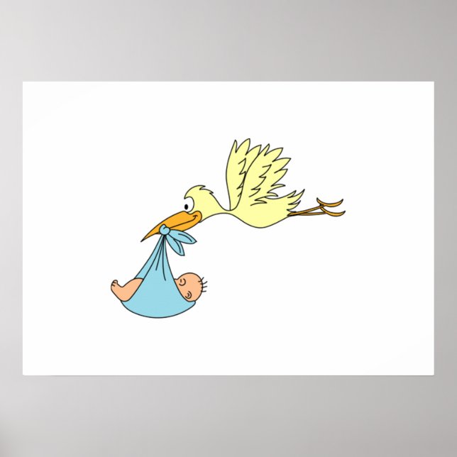 Poster La cigogne donne un bébé (Devant)