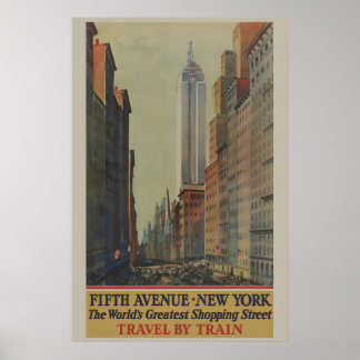 Poster La Cinquième Avenue, New York– la plus grande du m