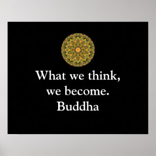 Poster La citation de Bouddha ce que nous pensons nous