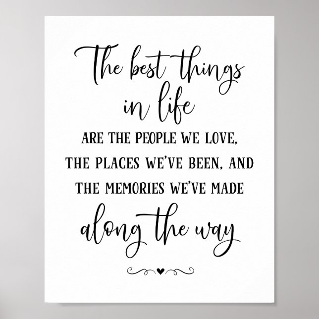 Poster La citation des meilleures choses dans la vie (Devant)