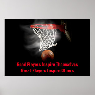 Poster La citation inspirée de basket-ball inspirent des